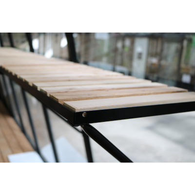 Table aluminium et bois pour serre ACD